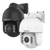 Foscam SD8EP - 4K 8MP Outdoor PoE Auto Tracking PTZ IP Camera with 2-Way Audio, 4x Optical Zoom, AI Human / Vehicle Detection and Spotlight / Siren Alarm